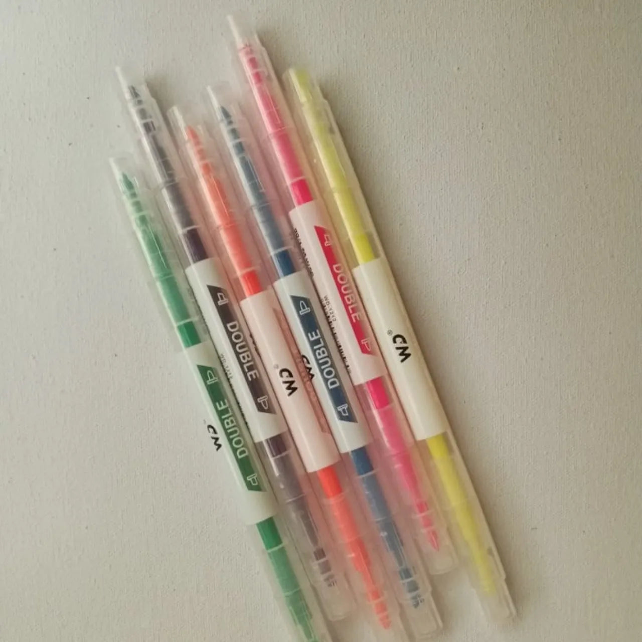Soft Hues & Dual Tips: 6-Piece Korean Highlighter Set