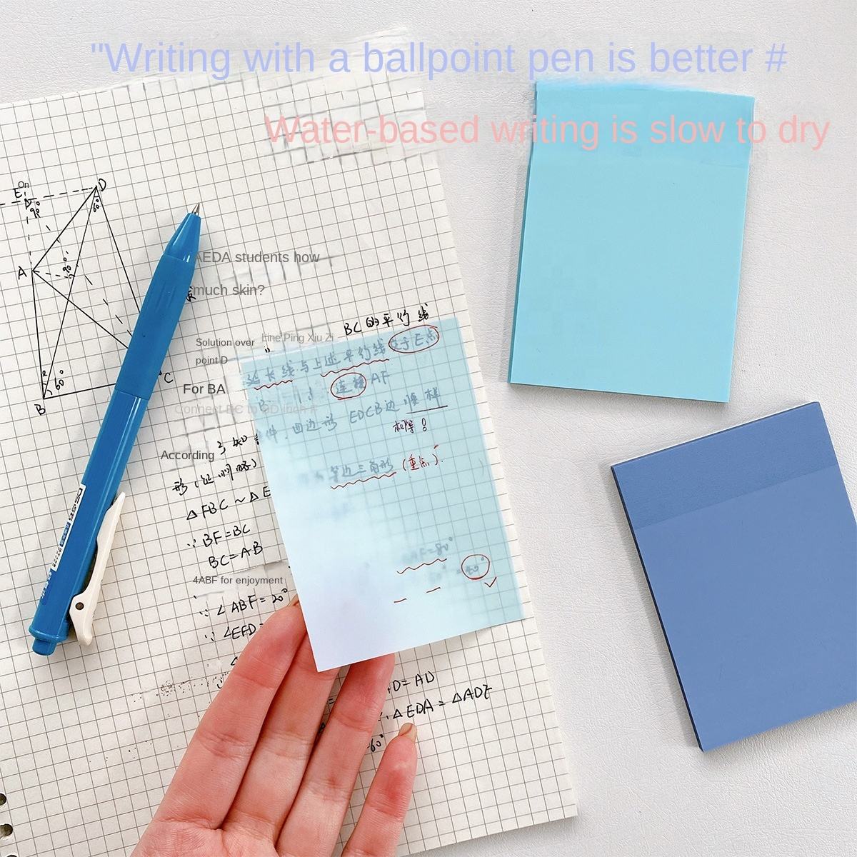 Waterproof & Transparent: PET High-Visibility Memo Pads