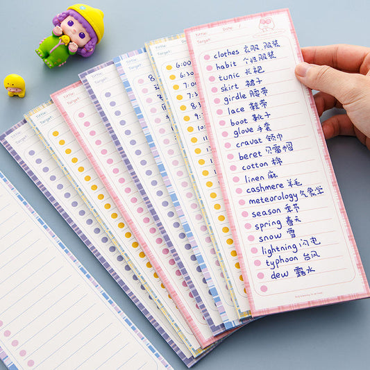 Vertical Vibes: Cute Bear & Rabbit B5 Half Memo Pad