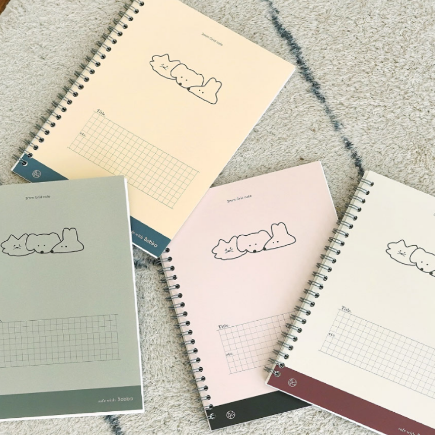 Precise & Plush: Boba Brand Mono-Grid Loose-Leaf Journal