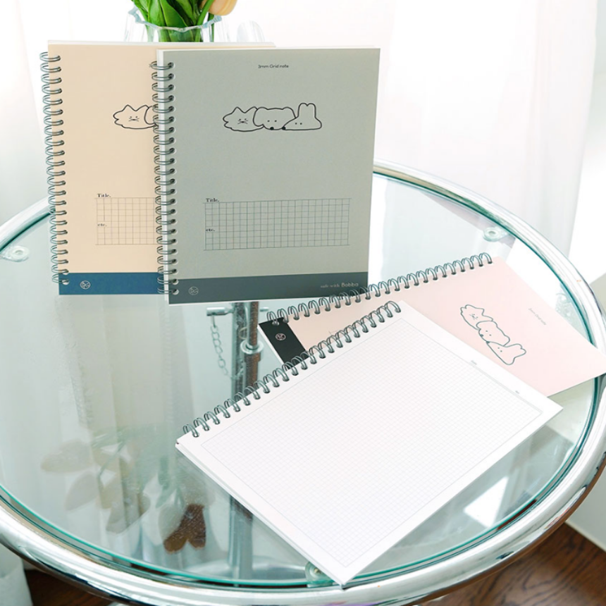 Precise & Plush: Boba Brand Mono-Grid Loose-Leaf Journal