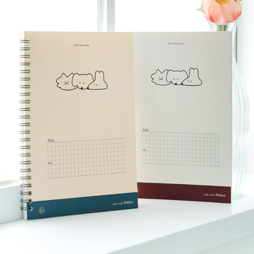 Precise & Plush: Boba Brand Mono-Grid Loose-Leaf Journal