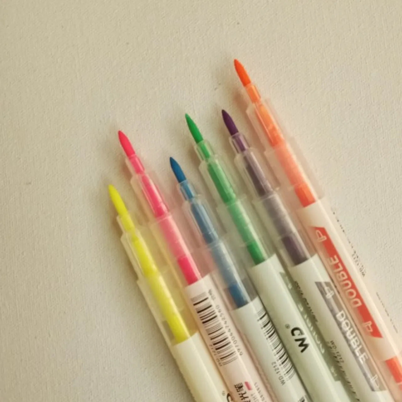 Soft Hues & Dual Tips: 6-Piece Korean Highlighter Set