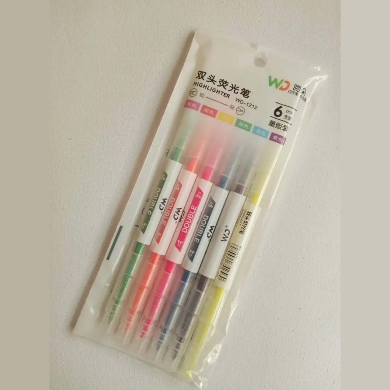 Soft Hues & Dual Tips: 6-Piece Korean Highlighter Set