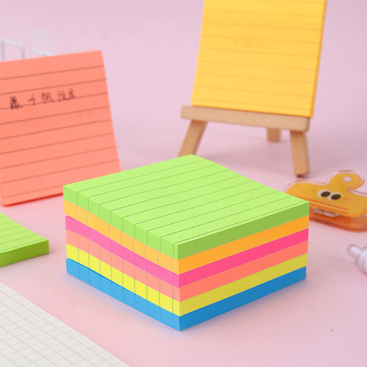Bright & Bold: Ruled Sticky Notes with Maximum Adhesive