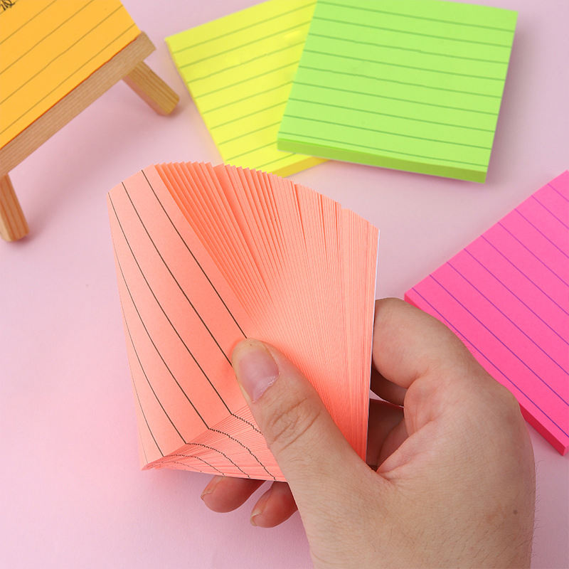 Bright & Bold: Ruled Sticky Notes with Maximum Adhesive