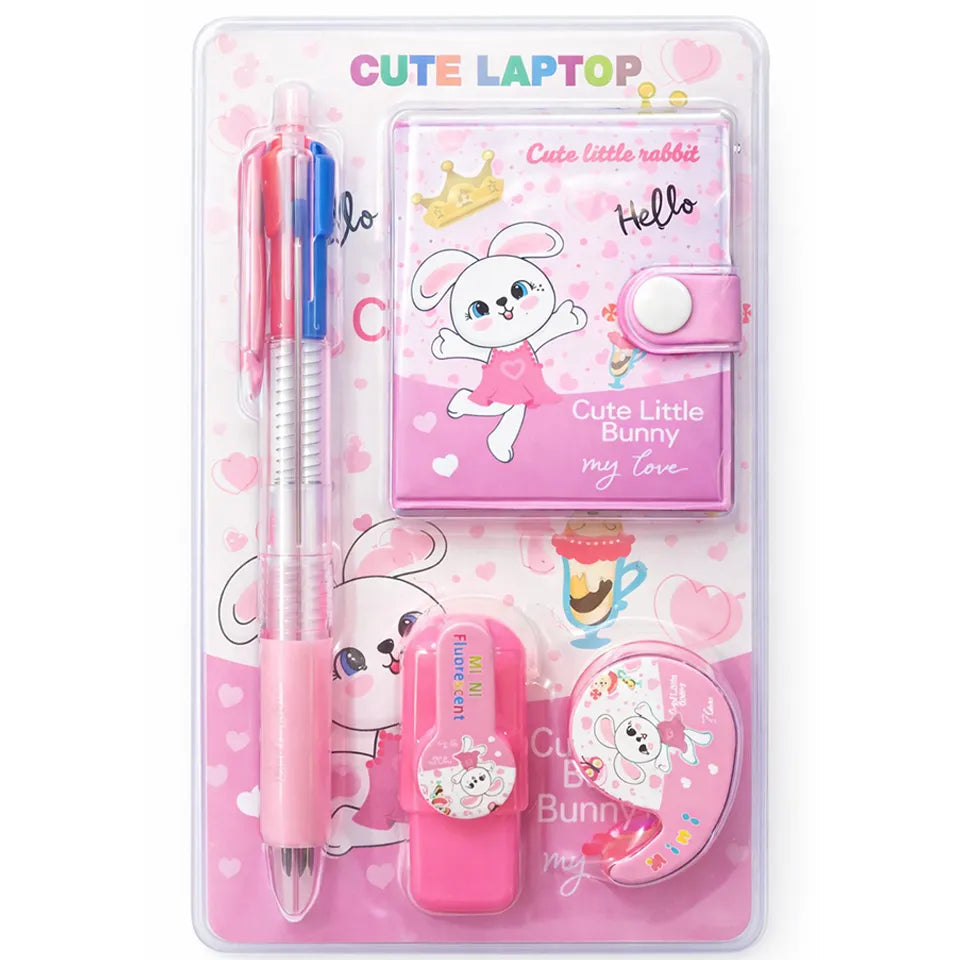 Pink Bunny Mini Diary & Essentials Set – Perfect for Girls