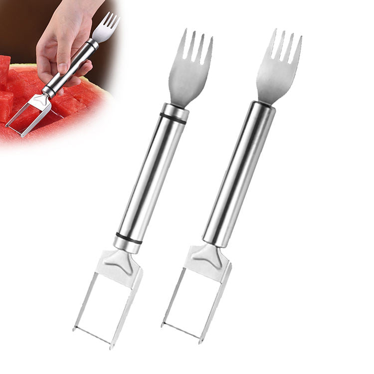 2-in-1 Stainless Steel Watermelon Slicer & Serving Fork