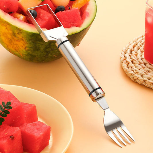 2-in-1 Stainless Steel Watermelon Slicer & Serving Fork